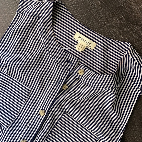 Never worn blue and white stripe dress - Picture 3 of 8